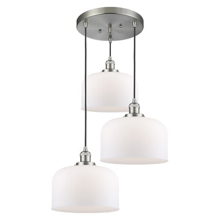 Innovations Lighting 3 Light Adjustable Cord Pan Chandelier With Glass 211/3-SN-G71